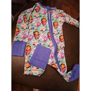 Gabbys Dollhouse Purple Bamboo  Zippy Double Zipper 0 TO 3 Months